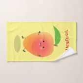 Caricature jaune mangue mignonne (Serviette à main)