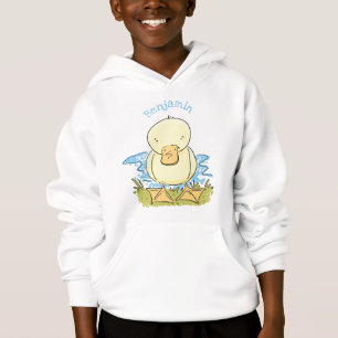 Caricature jaune mignon pour canard bébé