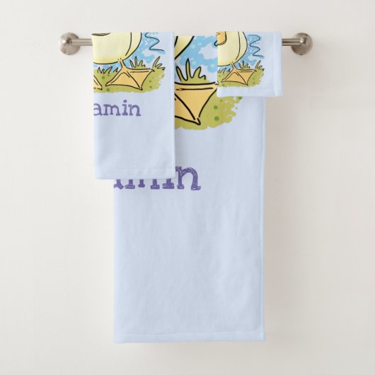 Caricature jaune mignon pour canard bébé (En situation)