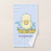 Caricature jaune mignon pour canard bébé (Serviette à main)