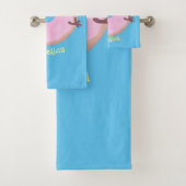 Caricature joli beignet rose vitré (En situation)