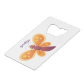 Caricature joli papillon orange (Devant Angle)