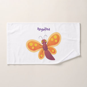 Caricature joli papillon orange