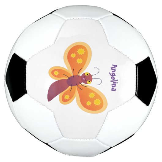 Caricature joli papillon orange (Tourné)