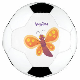 Caricature joli papillon orange