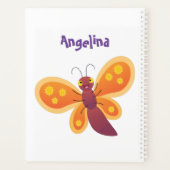 Caricature joli papillon orange (Dos)