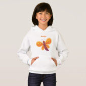 Caricature joli papillon orange (Devant entier)