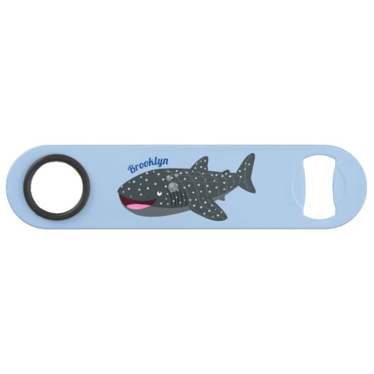 Caricature joli requin baleine joyeux (Devant (Horizontal))