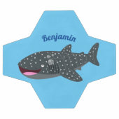 Caricature joli requin baleine joyeux (Plat)