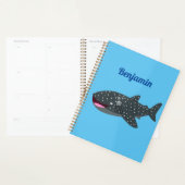 Caricature joli requin baleine joyeux (Devant avec enveloppe)