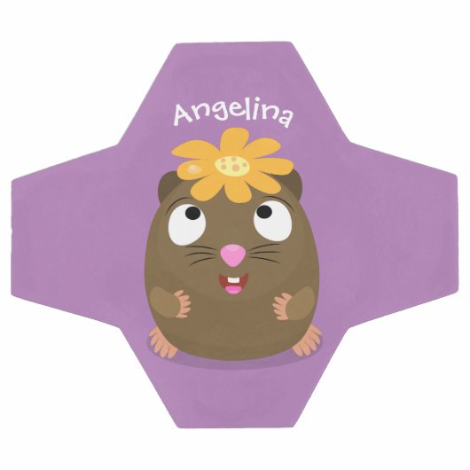 Caricature joyeuse de cobaye mignonne (Plat)