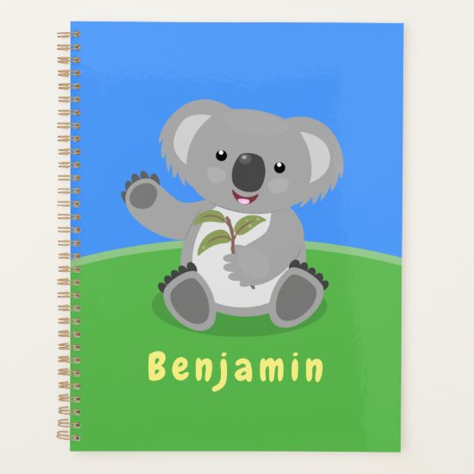 Caricature joyeux koala agitant (Devant)
