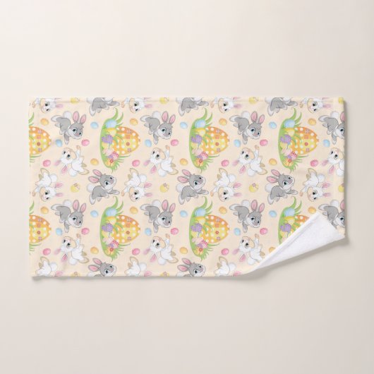 Caricature lapins de Pâques (Serviette à main)