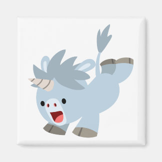 Caricature malicieuse Baby Unicorn Magnet