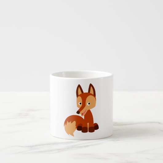 Caricature mignon Fox Espresso Mug (Devant)
