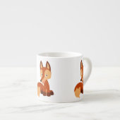 Caricature mignon Fox Espresso Mug (Devant droit)