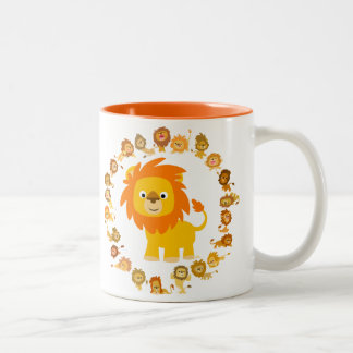 Caricature mignon Lion Mandala Mug