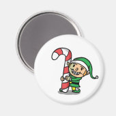 Caricature mignon Magnet Elf de Noël (Recto/Verso)