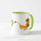 Caricature mignonne à l'aide de la Mug de Lion (Devant droit)