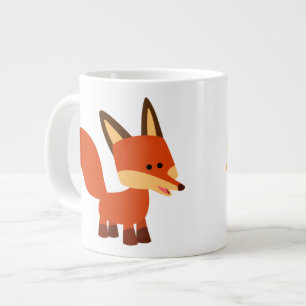 Caricature mignonne Astute Fox Jumbo Mug