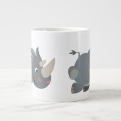 Caricature mignonne charge Rhino Jumbo Mug (Devant)