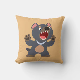 Caricature mignonne Coussin diabolique de Tasmanie