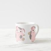 Caricature mignonne Danse Cochon Espresso Mug (Devant droit)