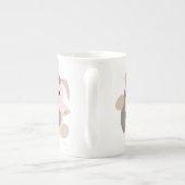 Caricature mignonne Danser Cochon Os Chine Mug (Dos)