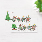 Caricature mignonne Danser Présentations de Noël e (Bureau)