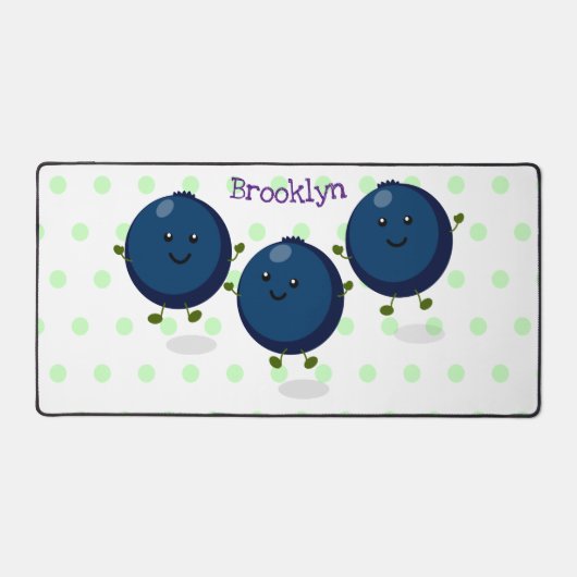 Caricature mignonne de bleuets violets (Recto)