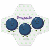 Caricature mignonne de bleuets violets (Plat)