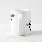 Caricature mignonne de Prankish Zebra Jumbo Mug (Dos)