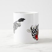 Caricature mignonne de Prankish Zebra Jumbo Mug (Devant)