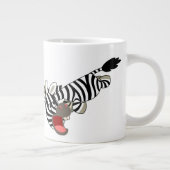 Caricature mignonne de Prankish Zebra Jumbo Mug (Droite)