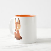 Caricature mignonne Fox Mug (Devant gauche)