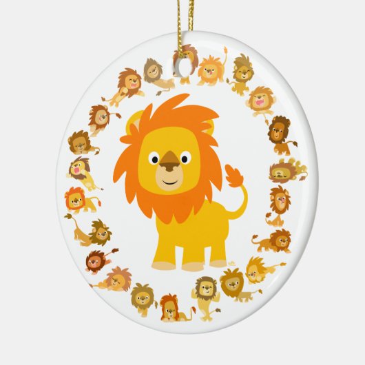 Caricature mignonne Lion Mandala Ornement (Gauche)