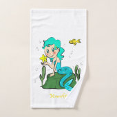 Caricature mignonne Mermaid Kid's (Serviette à main)