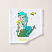 Caricature mignonne Mermaid Kid's (Gant de toilette)