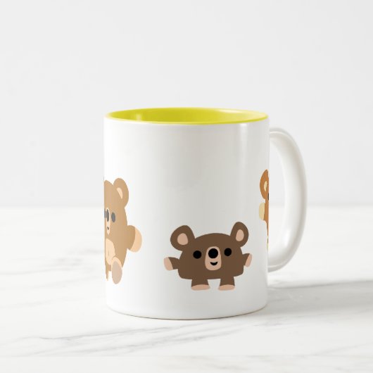 Caricature mignonne Ours 4 mug (Devant droit)