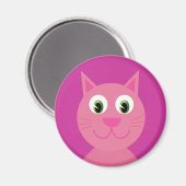 Caricature mignonne rose souriant aimant chat (Recto/Verso)