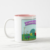 Caricature mignonne Salutations de Pâques Mug (Gauche)