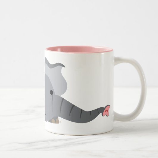 Caricature mignonne Sneaky Elephant Mug (Droit)