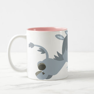 Caricature Mignonne Unicorne Dans Une Mug Dépêché