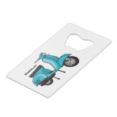 Caricature moto mopée mûre illustration (Devant Angle)