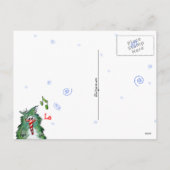 Caricature Noël Kiwi Birds Funny Carte postale (Dos)