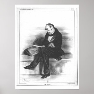 Caricature of Francois Guizot, La Poster