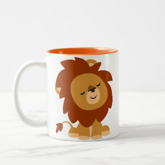Caricature paisible mignonne Lion Mug