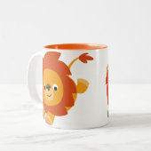 Caricature Perky mignon Lion Mug (Devant gauche)