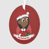 Caricature personnalisée pour fille de Noël (devant)