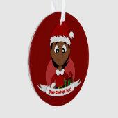 Caricature personnalisée pour fille de Noël (devant)